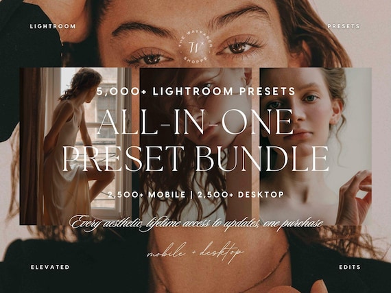 5000+ ALL Lightroom Presets Bundle | Luxury Aesthetic Influencer, Fashion Blogger, Moody Photo Editing Filters for Mobile & Desktop