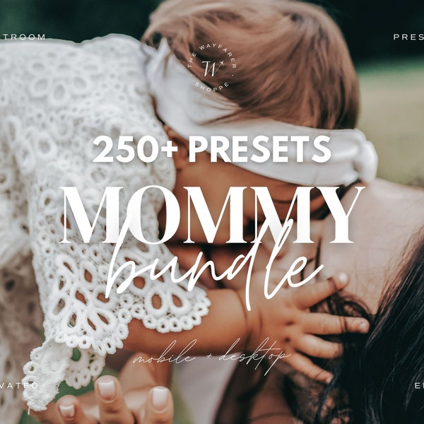 250 + Mommy Blogger Lightroom Preset Bundle Warme Kindervorgaben, Lightroom-Preset für Blogger, Instagram-Fotofilter, natürliche Mutter-Presets