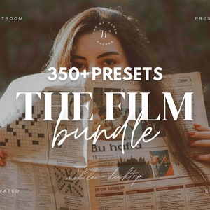 350+ Film Lightroom Preset Bundle, Vintage Boho Presets for Instagram, Retro Influencer Preset for Bloggers, Disposable Film Camera Presets