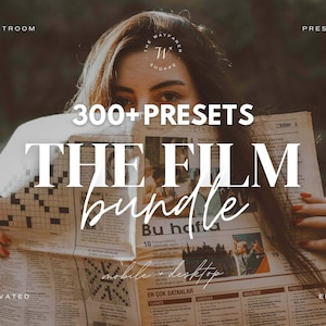 300+ Film Lightroom Preset Bundle, Vintage Boho Presets for Instagram, Retro Mobile Influencer Preset for Bloggers, Disposable Camera Preset