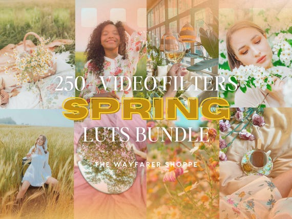 250+ Spring LUTs Bundle Mobile VIDEO Filters, Natural Video Editing LUTS, Soft Aesthetic Filters for Bloggers Influencers Videographers