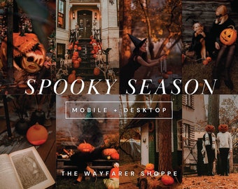 15 Spooky Halloween Mobile Lightroom Presets, Moody Autumn Filters for Dark Instagram Photos, Dark Halloween Presets, Rustic Outdoor Filters
