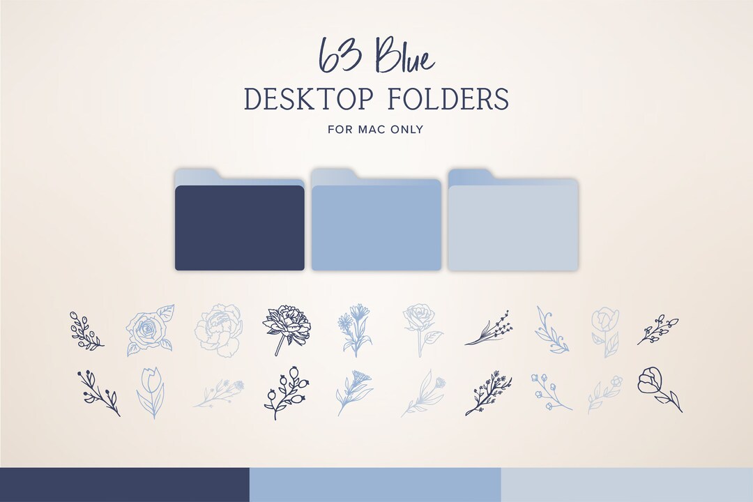63 Blue Desktop Folder Icons Macbook Folder Icons Mac - Etsy