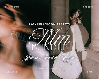 350+ Aesthetic Film Lightroom Preset Bundle, Vintage Analog Presets, Flash Film Influencer Presets for Bloggers, Disposable Camera Presets