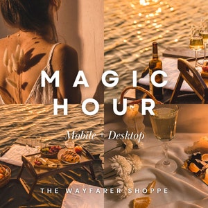 50+ Golden Hour Lightroom Preset Bundle, Warm Presets, Sunset Presets, Natural Aesthetic Presets, Sunrise Presets, Photographer Presets