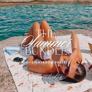 300+ Summer Lightroom Presets Bundle, Travel Presets, Beach Presets, Instagram Presets for Lifestyle Bloggers, Natural Aesthetic Presets