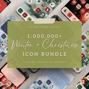 1 Mil+ iOS 18 App Icons, Christmas Holiday Aesthetic, Widget iPhone, iOS Icons, Festive Icon Pack, Holiday App Icons, Christmas App Icons