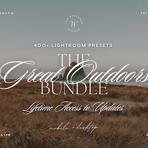 400+ Outdoor Lightroom Preset Bundle | Moody, Mountain, Travel, Nature, Rustic Earthy, Boho Presets for Outdoor & Adventure Photography