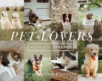25 Pet Lightroom Presets, Dog Blogger Presets, Pet Photo Presets, Natural Presets, Animal Presets, Outdoor Preset, Indoor Preset