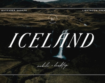 5 Iceland Mobile Lightroom Presets, Travel Presets, Photographer Presets, Outdoor Mountain Presets, Instagram Presets, Moody Photo Filters