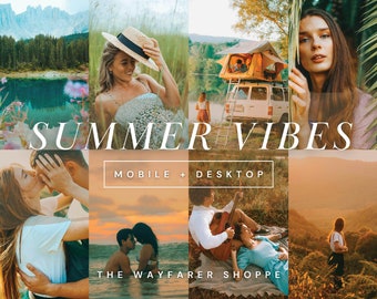 15 Summer Travel Mobile Lightroom Presets, Sunset Preset For Blogger Lifestyle, Aesthetic Natural Presets, Warm Outdoor Influencer Presets