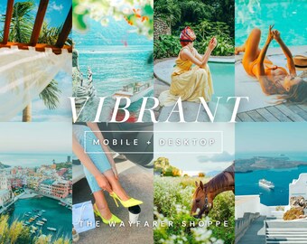 15 Vibrant Color Mobile Lightroom Presets, Color Pop Presets for Instagram Bloggers, Summer Photo Filters, Bright Desktop Lifestyle Presets