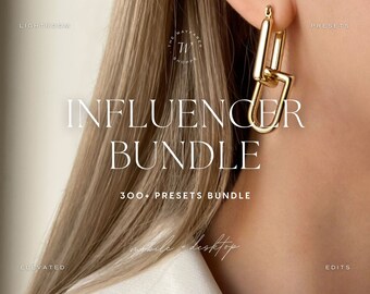 300+ Influencer Lightroom Preset Bundle | Luxury Aesthetic Presets, Clean Neutral Photo Editing Filter for Instagram Lifestyle Bloggers