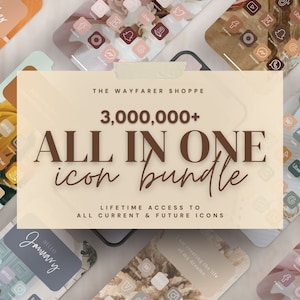 3 Mil+ iOS 18 App Icons Neutral Tone Aesthetic iPhone Icons Cover Widget iPhone iOS Icons Holiday App Icon Pack Christmas Phone App Icons