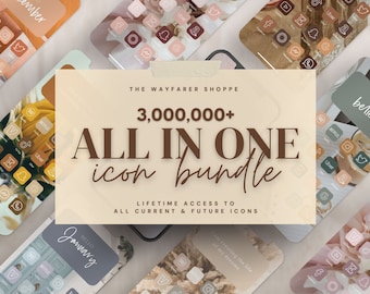 3 Mil+ iOS 18 App Icons Neutral Tone Aesthetic iPhone Icons Cover Widget iPhone iOS Icons Holiday App Icon Pack Christmas Phone App Icons