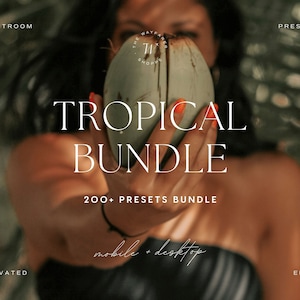 200+ Aesthetic Tropical Summer Travel Presets, Lightroom Preset Bundle, Travel Blogger Photo Editing Filters for Instagram, Nature Presets