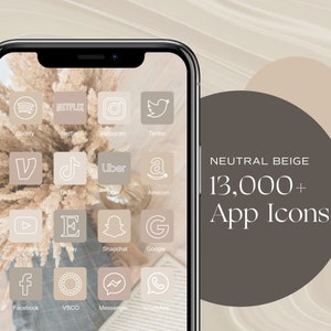 13000+ iOS 18 App-Symbole, neutrale beige Ästhetik, Widget iPhone, minimale App-Symbole, iOS-Symbole, braune iPhone App-Symbole, weiße Symbol, hellbraune Symbole