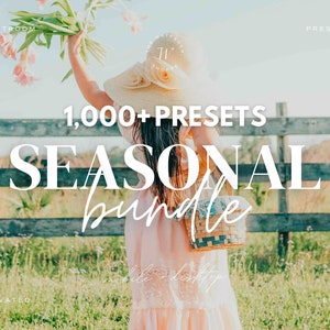 1,000+ Seasonal Lightroom Preset Bundle | Natural & Clean Preset, Neutral Photo Editing Filter for Instagram, Aesthetic Presets for Bloggers