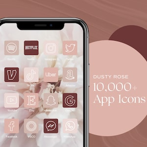 10,000+ iOS 18 App Icons, Rose Pink Aesthetic, Neutral Aesthetic, iOS Icons, Widget iPhone, App Icon Covers, Pink App Icons, iPhone App Icon