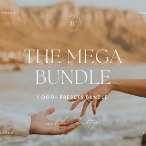 1,000+ Mega Lightroom Preset Bundle, Boho Photo Filters for Instagram, Neutral Aesthetic Presets for Influencers, Rustic Moody Photo Presets