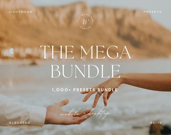 1,000+ Mega Lightroom Preset Bundle, Boho Photo Filters for Instagram, Neutral Aesthetic Presets for Influencers, Rustic Moody Photo Presets