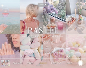 15 pastel lente mobiele Lightroom-presets, heldere presets, luchtige blogger-preset voor fotobewerking, esthetisch Instagram-filter, lente-presets