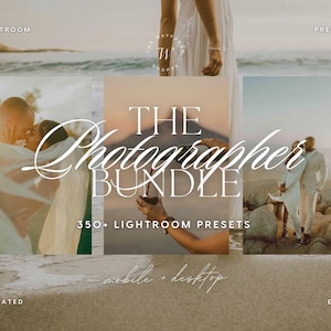 350+ Photographer Lightroom Preset Bundle | Warm, Cinematic, Wedding, Portrait, Aesthetic, Film Presets for Influencers & Creatives