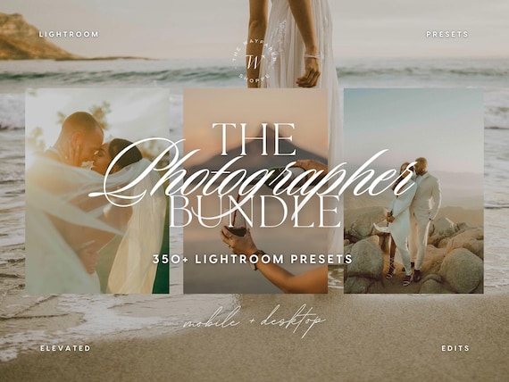 350+ Photographer Lightroom Preset Bundle | Warm, Cinematic, Wedding, Portrait, Aesthetic, Film Presets for Influencers & Creatives