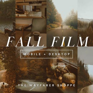 25 Rustic Fall Film Lightroom Presets, Moody Autumn Presets, Warm Presets, Lightroom Mobile Presets for Fall Aesthetic, Earthy Boho Presets