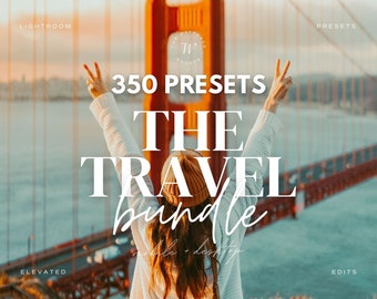 350 Travel Lightroom Preset Bundle, Aesthetic Summer Presets, Travel Blogger Photo Editing Filters, Outdoor Presets, Vibrant Presets