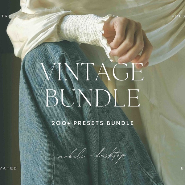 200+ Vintage Lightroom Preset Bundle, Moody Boho Presets for Instagram, Retro Film Influencer Presets for Bloggers, Disposable Camera Preset