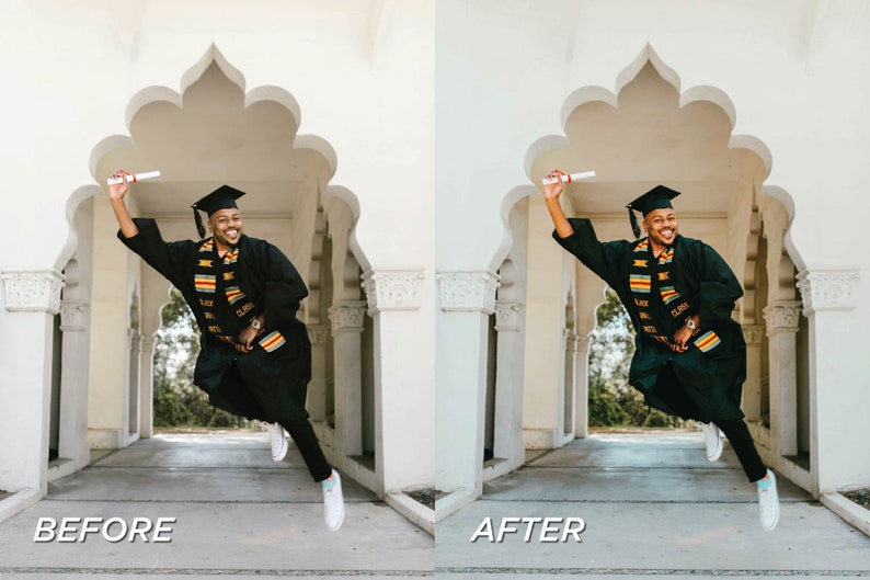 15 Graduation Mobile Lightroom Presets, Bright and Vibrant Presets, Photographer Presets, Natural Aesthetic Presets, Outdoor Desktop Presets image 7