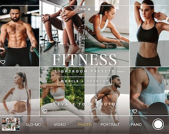 15 Fitness Mobile Lightroom Presets, Moody Presets for Instagram Bloggers, Gym Presets, Bright Influencer Instagram Lifestyle Presets