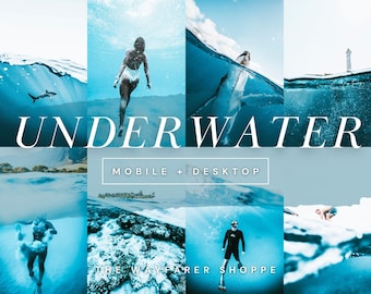 15 Underwater Mobile Lightroom Presets, Travel Presets, Beach Island Photo Filter, Instagram and Blogger Lifestyle Presets, Summer Presets