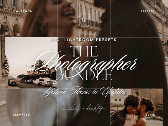 350+ Photographer Lightroom Preset Bundle, Warm Presets, Aesthetic Presets, Outdoor Photo Editing Filters, Wedding Presets, Portrait Presets
