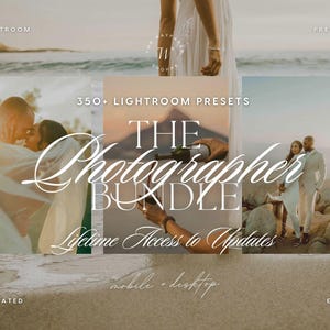 350+ Photographer Lightroom Preset Bundle | Warm, Cinematic, Wedding, Portrait, Aesthetic, Film Presets for Influencers & Creatives