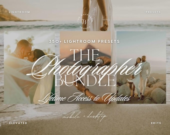 350+ Photographer Lightroom Preset Bundle | Warm, Cinematic, Wedding, Portrait, Aesthetic, Film Presets for Influencers & Creatives