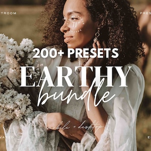 200+ Earthy Lightroom Preset Bundle, Moody Presets, Outdoor Preset, Neutral Photo Editing Filters, Boho Aesthetic Presets, Rustic Presets
