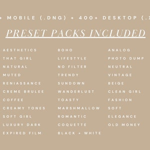 400 Lightroom Preset Bundle Luxury Aesthetic Presets, Clean Neutral Photo Editing Filter for Instagram Influencer Lifestyle Bloggers image 2