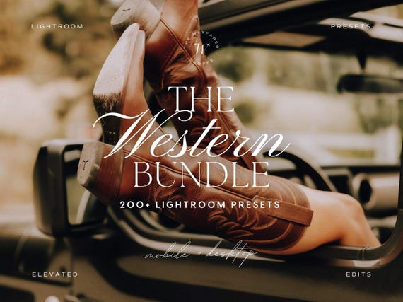 200+ Western Lightroom Preset Bundle, Moody and Rich Presets, Outdoor Presets, Boho Travel Presets, Nature Presets, Rustic Earthy Presets