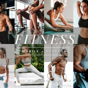 15 Fitness Mobile Lightroom Presets, Moody Presets for Instagram Bloggers, Gym Presets, Bright Influencer Instagram Lifestyle Presets