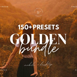 150+ Golden Boho Lightroom Preset Bundle, Warm Sunset Presets, Natural Photo Editing Filter, Outdoor Presets, Rustic Instagram Photo Filter