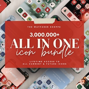 3 Mil+ iOS 18 Christmas App Icons Holiday Aesthetic App Icons Winter iOS 16 Icon Widget Cover Widgetsmith Christmas Phone App Icons Pack