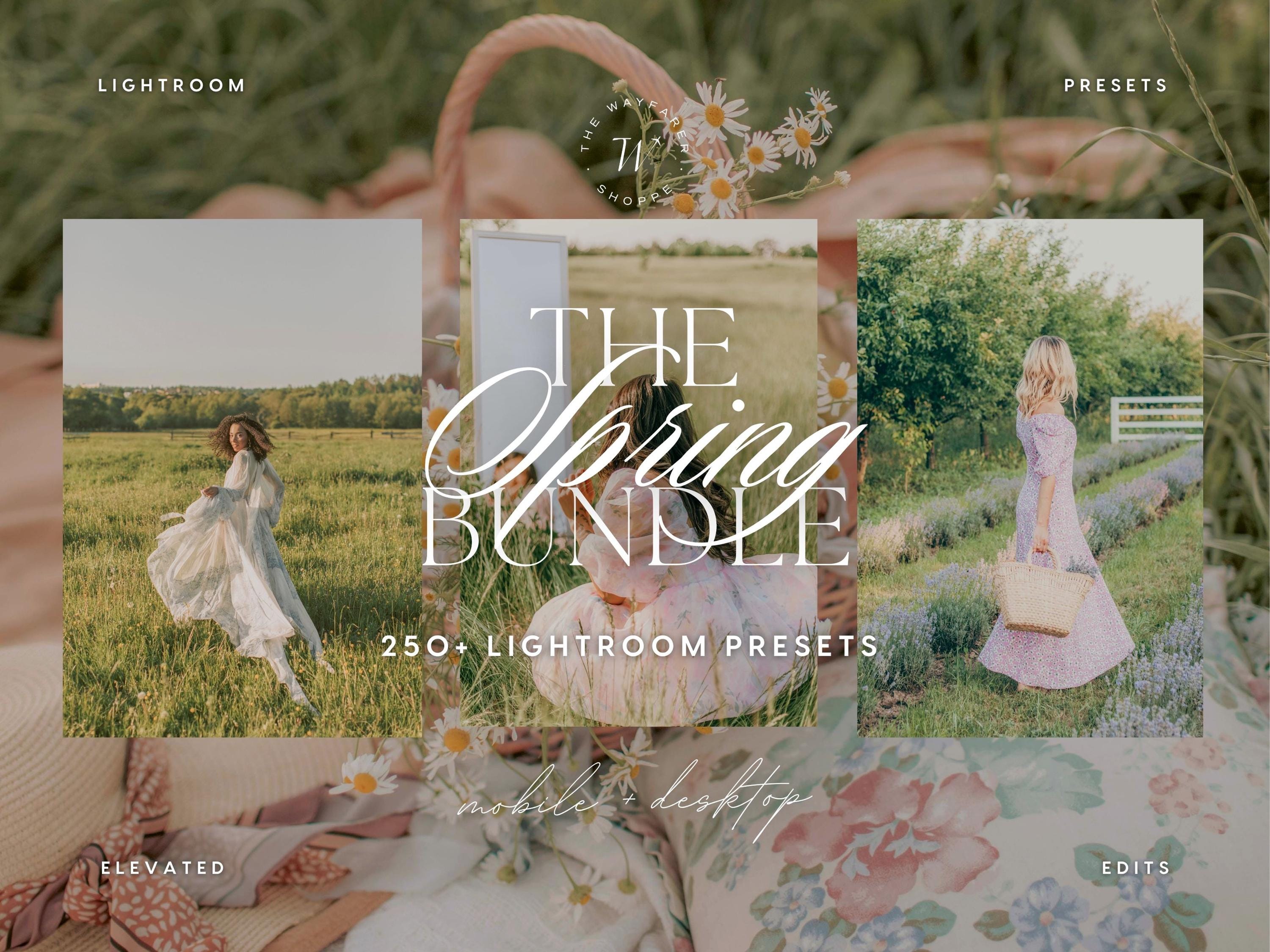 250+ Spring Lightroom Preset Bundle | Natural Bright Airy Aesthetic ...