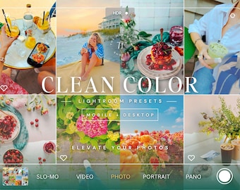 15 Clean Color Mobile Lightroom Presets, Color Pop Presets for Instagram, Spring Summer Photo Filters, Bright Vibrant Lifestyle Presets
