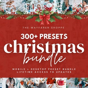 300+ Christmas Lightroom Presets, Holiday Presets, Winter Presets, Festive Presets, Cozy Christmas Presets, Bright Presets Aesthetic Presets