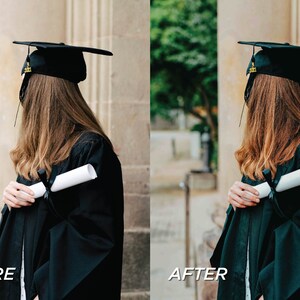 May include: A person in a graduation gown and cap, holding a diploma. The black gown contrasts with the white diploma and the person's long, light brown hair. The cap has a tassel and the year 2021.