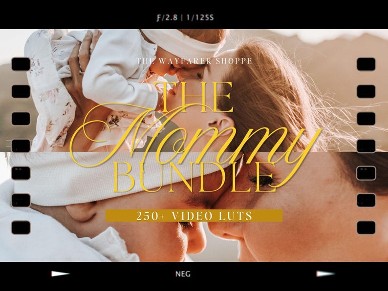 250+ Mommy LUTs Bundle Mobile VIDEO Filters, Blogger Filters, Maternity Video Editing LUTS, Aesthetic Newborn Filters Clean Natural Filters image 1