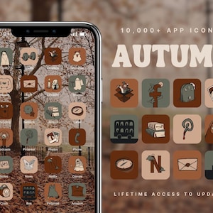 10,000+ iOS 17 WHITE Fall App Icons Aesthetic Widget iPhone iOS Icons Aesthetic Halloween Icon Pack Hand Drawn App Icon Autumn iOS App Icon