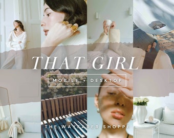 15 That Girl Mobile Lightroom Presets, Light and Airy Presets, Clean Instagram Preset, Aesthetic Influencer Natural Presets, Blogger Presets